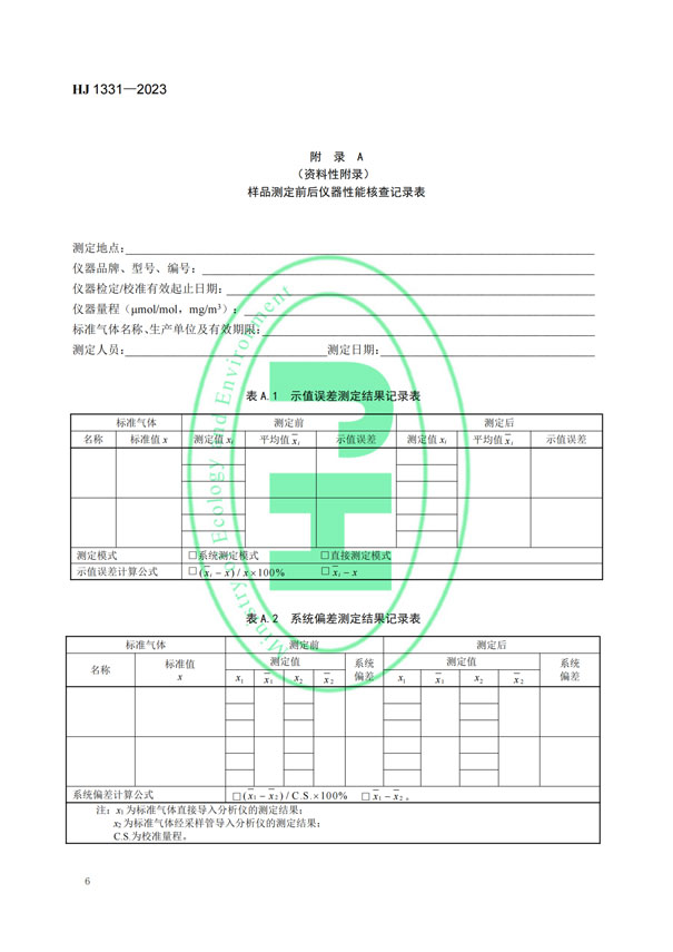 HJ 1331-2023《固定污染源廢氣總烴、甲烷和非甲烷總烴的測定便攜式催化氧化-氫火焰離子化檢測器法》-8